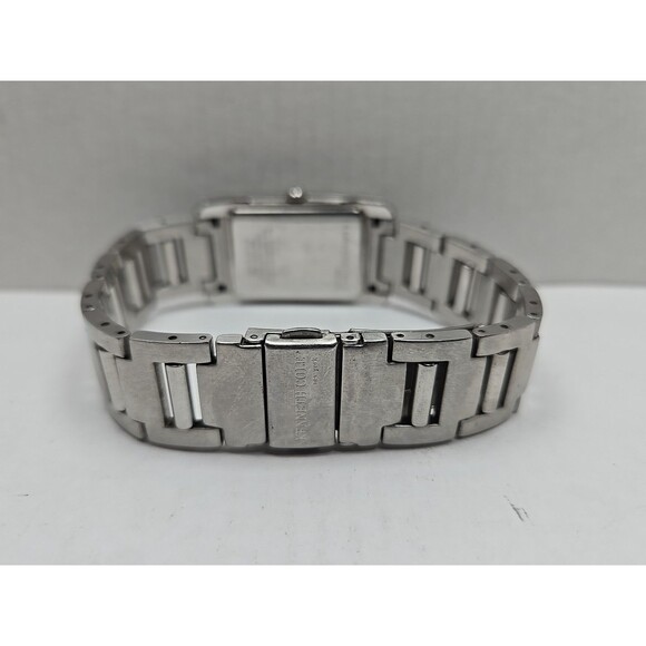 Kenneth Cole KC3142 Rectangular Stainless 50m Date Slim Quartz New Battery Mens - Picture 8 of 11